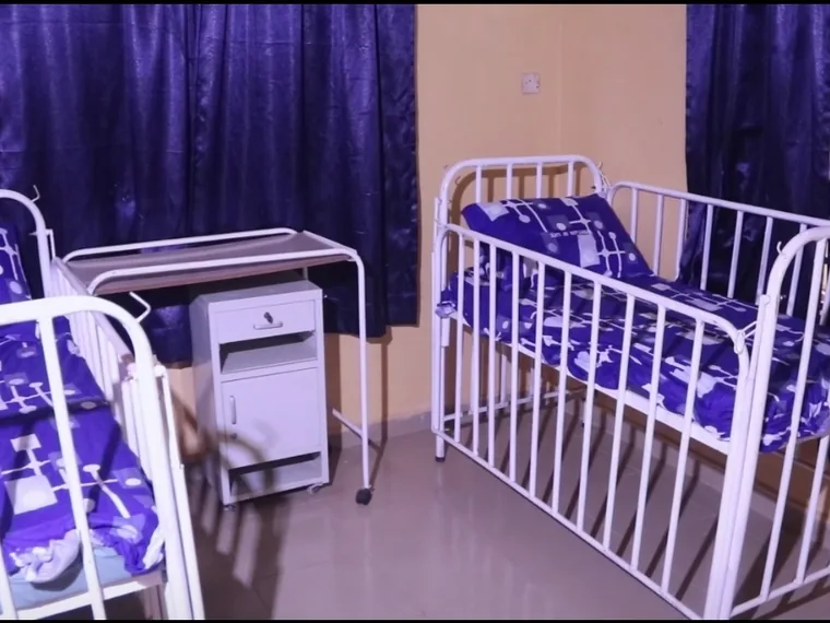 Cots in the children's ward