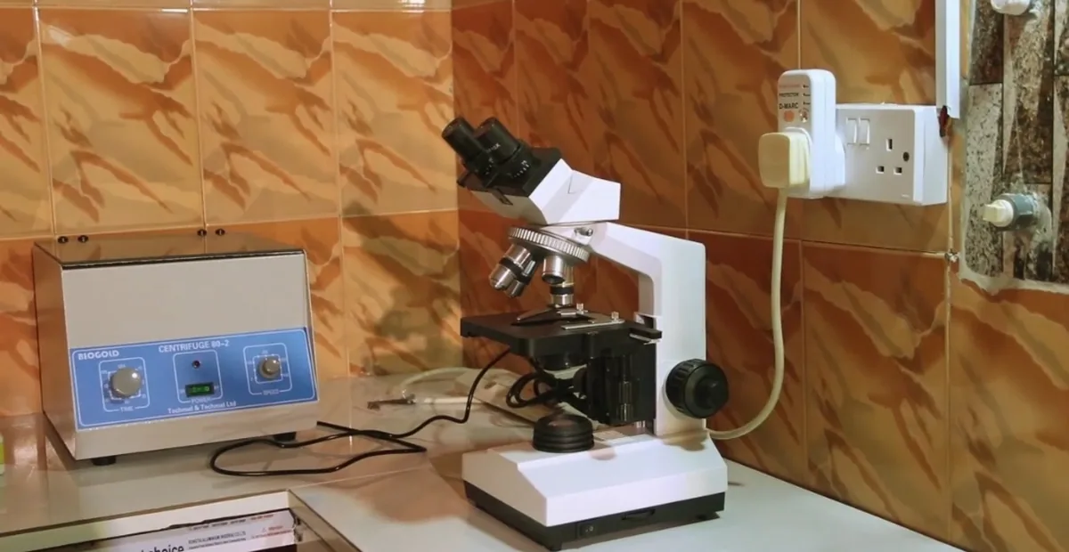 Laboratory microscope used for fertility investigations